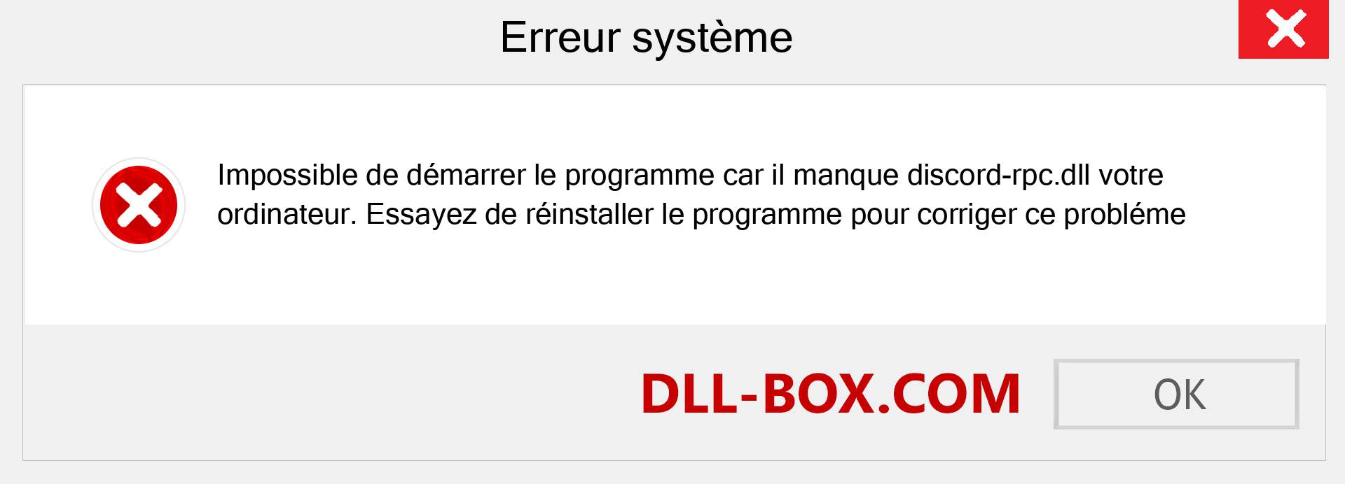 Le fichier discord-rpc.dll est manquant ?. Télécharger pour Windows 7, 8, 10 - Correction de l'erreur manquante discord-rpc dll sur Windows, photos, images